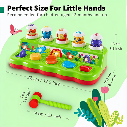 Perfect Size For Little Hands. Recommended for children aged 12 months and up. 32 cm / 12.5 inch. 13 cm
5.1 inch. 15.5 cm
6.1 inch. 6 cm
2.35 inch. 14 cm / 5.5 inch