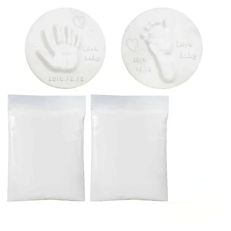 Baby hand- en voetafdruk klei set - Wit
