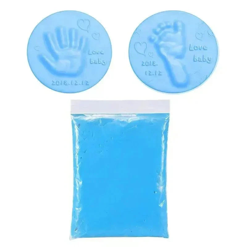 Baby hand- en voetafdruk klei set - Blauw