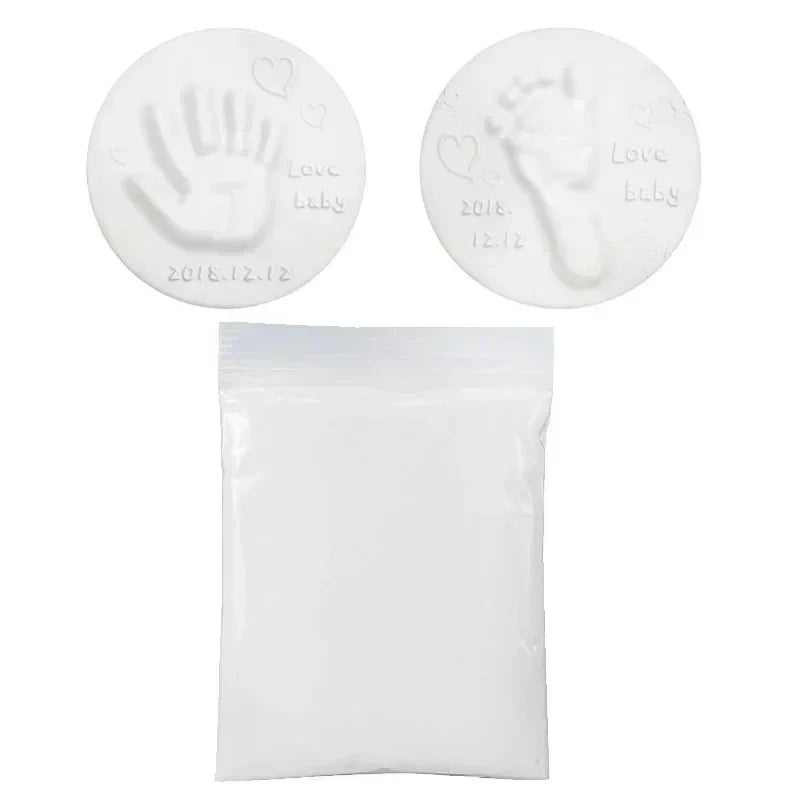 Baby hand- en voetafdruk klei set - Wit