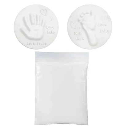 Baby hand- en voetafdruk klei set - Wit