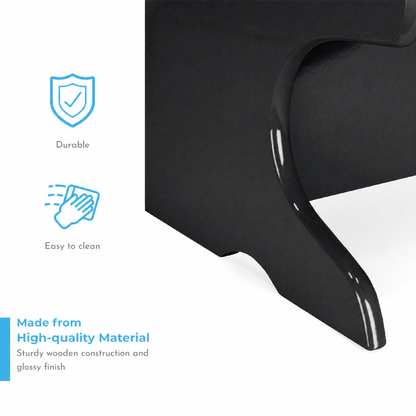 Durable. Easy to clean. Made from High-quality Material. Sturdy wooden construction and glossy finish