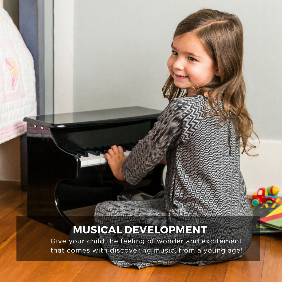 MUSICAL DEVELOPMENT. Give your child the feeling of wonder and excitement that comes with discovering music, from a young age!