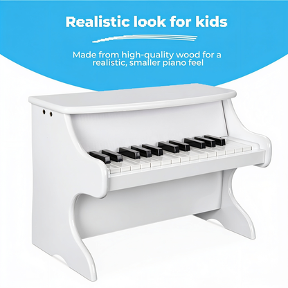Realistic look for kids. Made from high-quality wood for a realistic, smaller piano feel