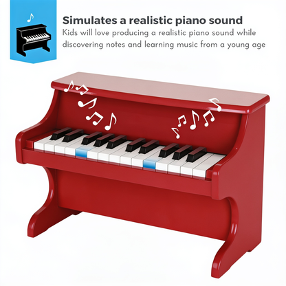 Simulates a realistic piano sound. Kids will love producing a realistic piano sound while discovering notes and learning music from a young age