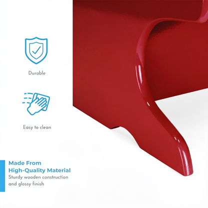 Durable. Easy to clean. Made From High-Quality Material. Sturdy wooden construction and glossy finish