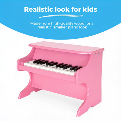 Realistic look for kids. Made from high-quality wood for a realistic, smaller piano look