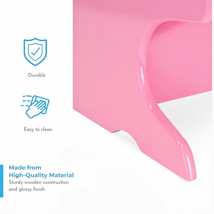 Durable. Easy to clean. Made from High-Quality Material. Sturdy wooden construction and glossy finish