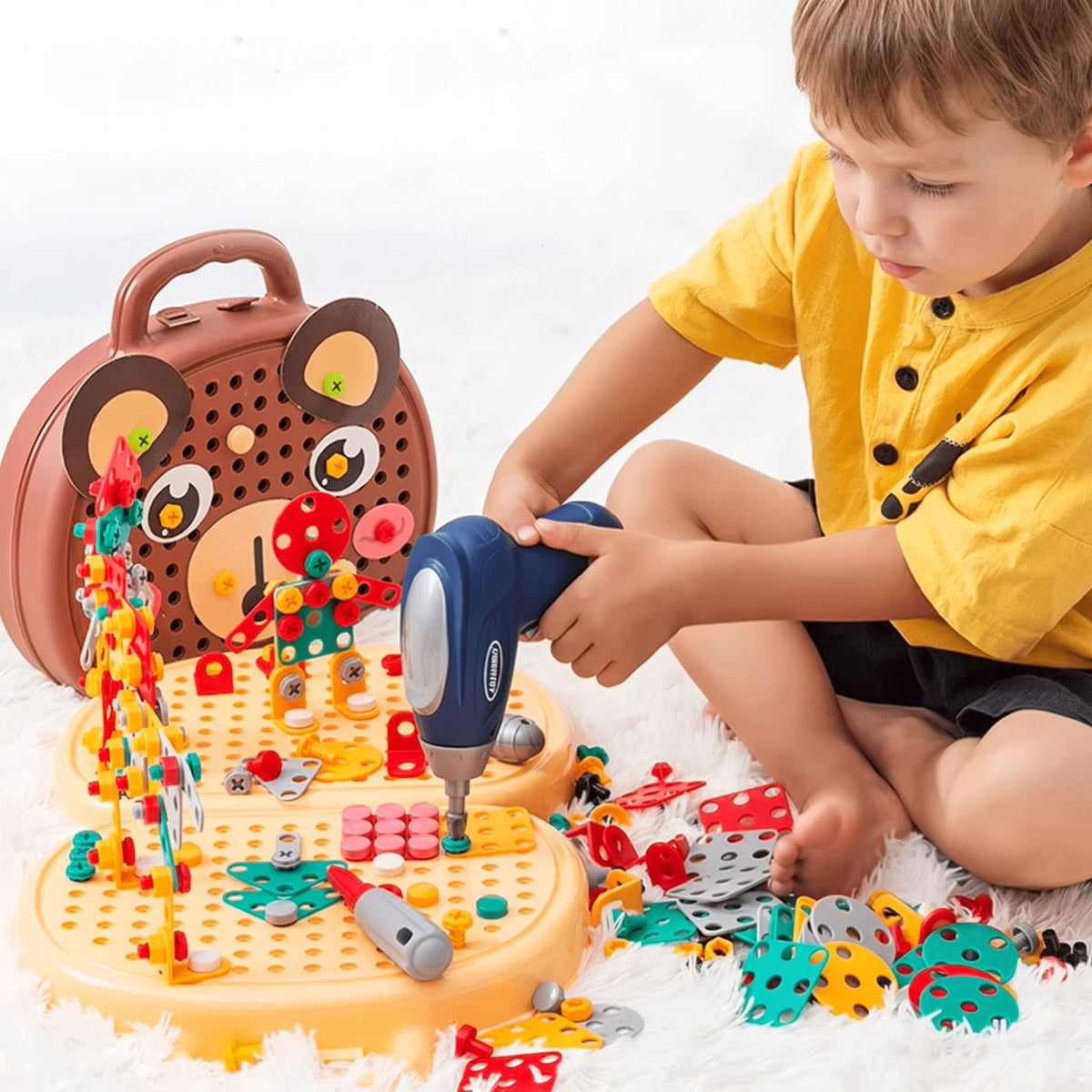 Montessori Elektrische Boorset – Bouwgereedschap Speelset Voor Kleine Ingenieurs