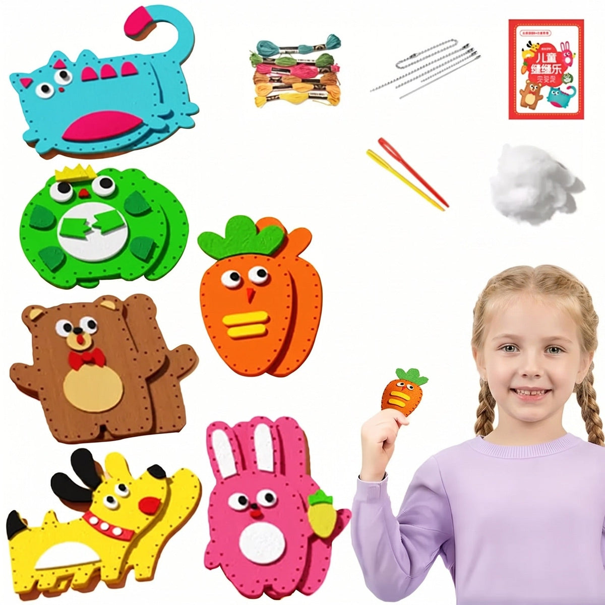 Kinder Vilt Naaisets – Leer Naaien Knutselset Voor Kinderen