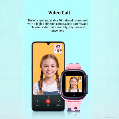 GPS Smartwatch Kinderen - 4G Horloge met Videobellen en SOS Knop