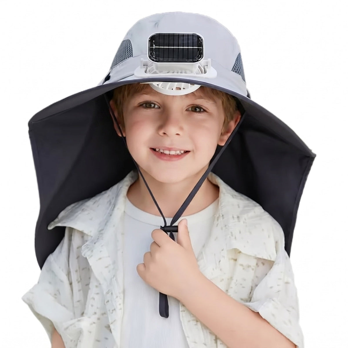 Kinderpet met Ventilator - Verstelbare Zonnepet op Zonne-Energie