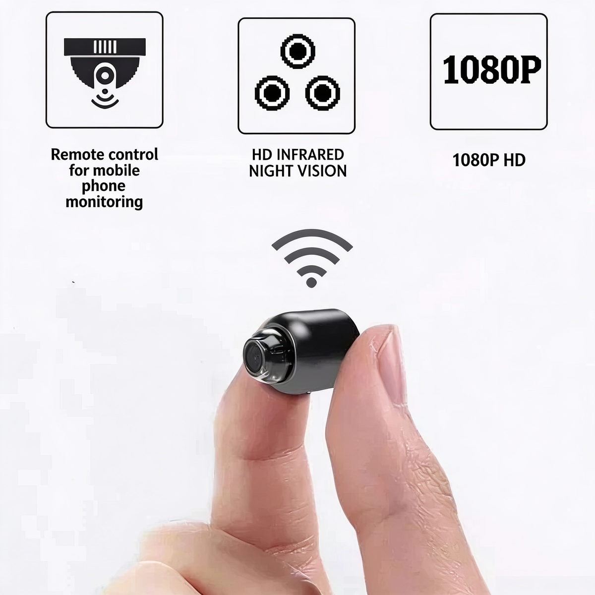 Remote control for mobile phone monitoring. HD INFRARED NIGHT VISION. 1080P HD