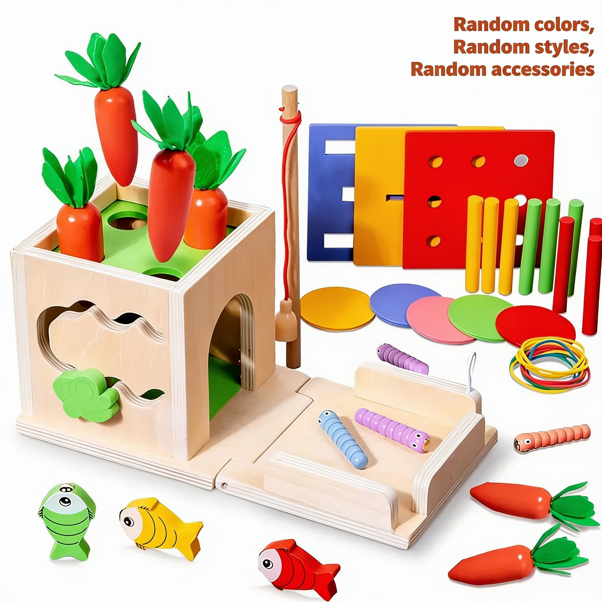 Random colors,. Random styles,. Random accessories