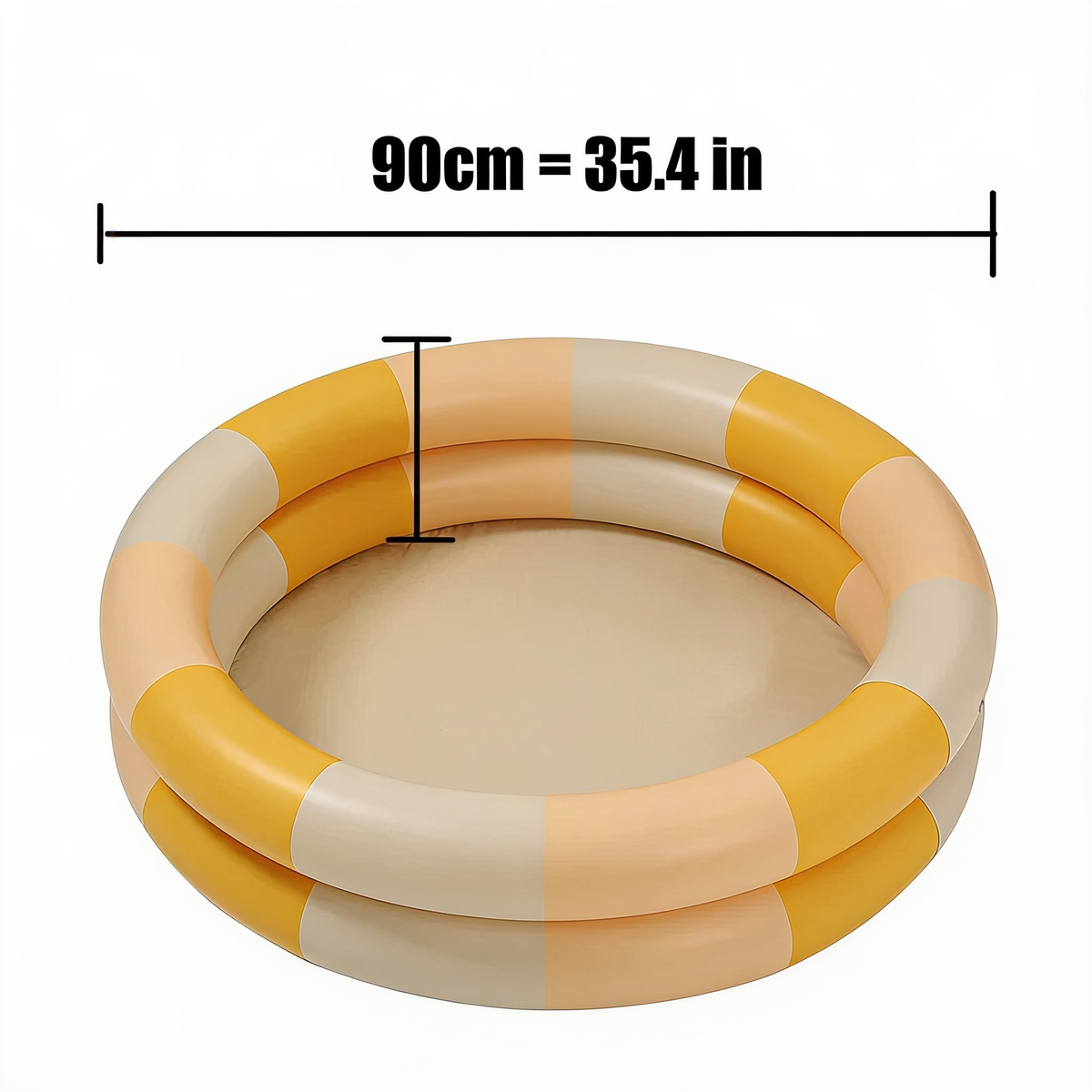 90cm = 35.4 in. 26cm-10.23"