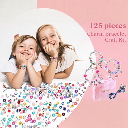125 pieces. Charm Bracelet. Craft Kit
