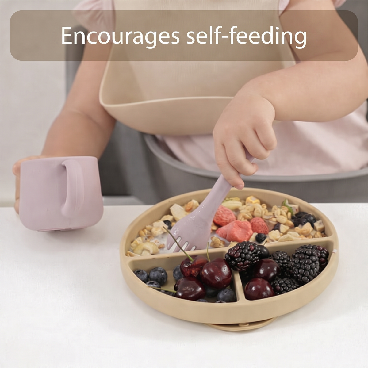 Encourages self-feeding