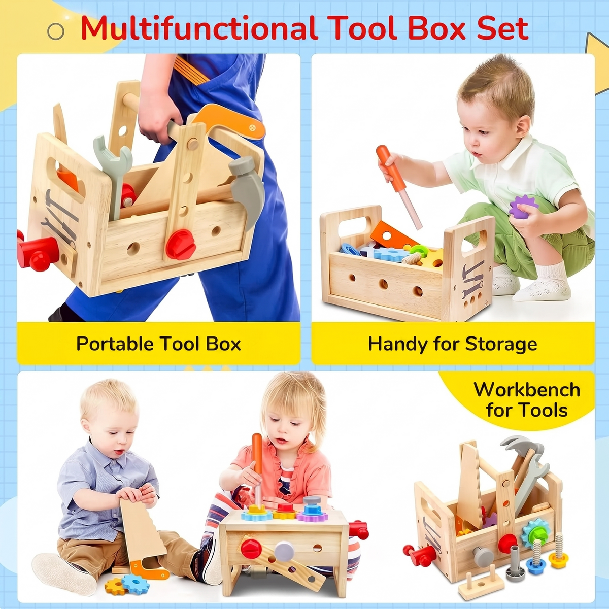 Multifunctional Tool Box Set. Portable Tool Box. Handy for Storage. Workbench for Tools