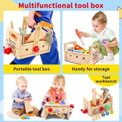 Multifunctional tool box. Portable tool box. Handy for storage. Tool workbench
