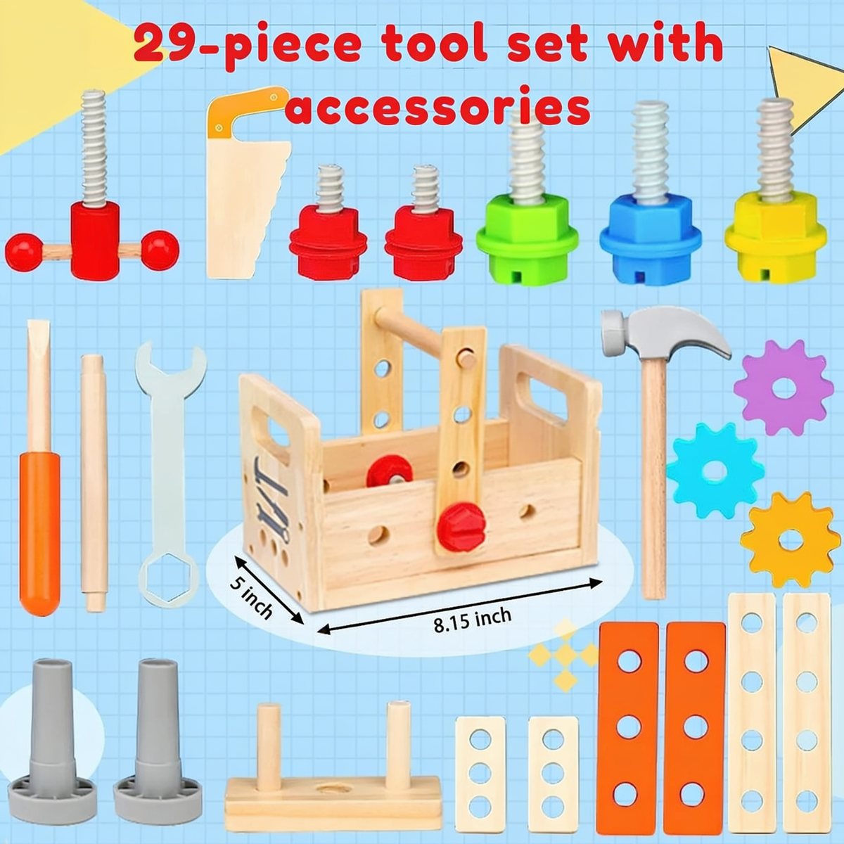 29-piece tool set. with accessories