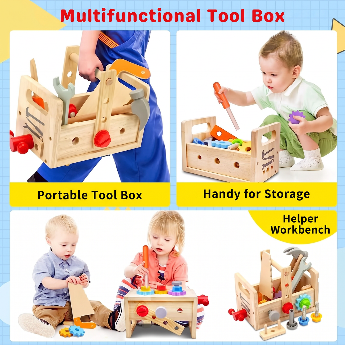 Multifunctional Tool Box. Portable Tool Box. Handy for Storage. Helper Workbench
