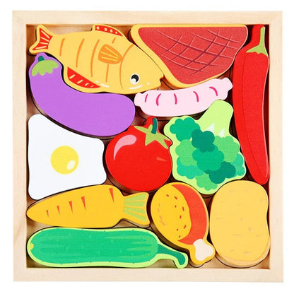 Houten Dierenpuzzel – Montessori Dieren Blokpuzzel Voor Peuters