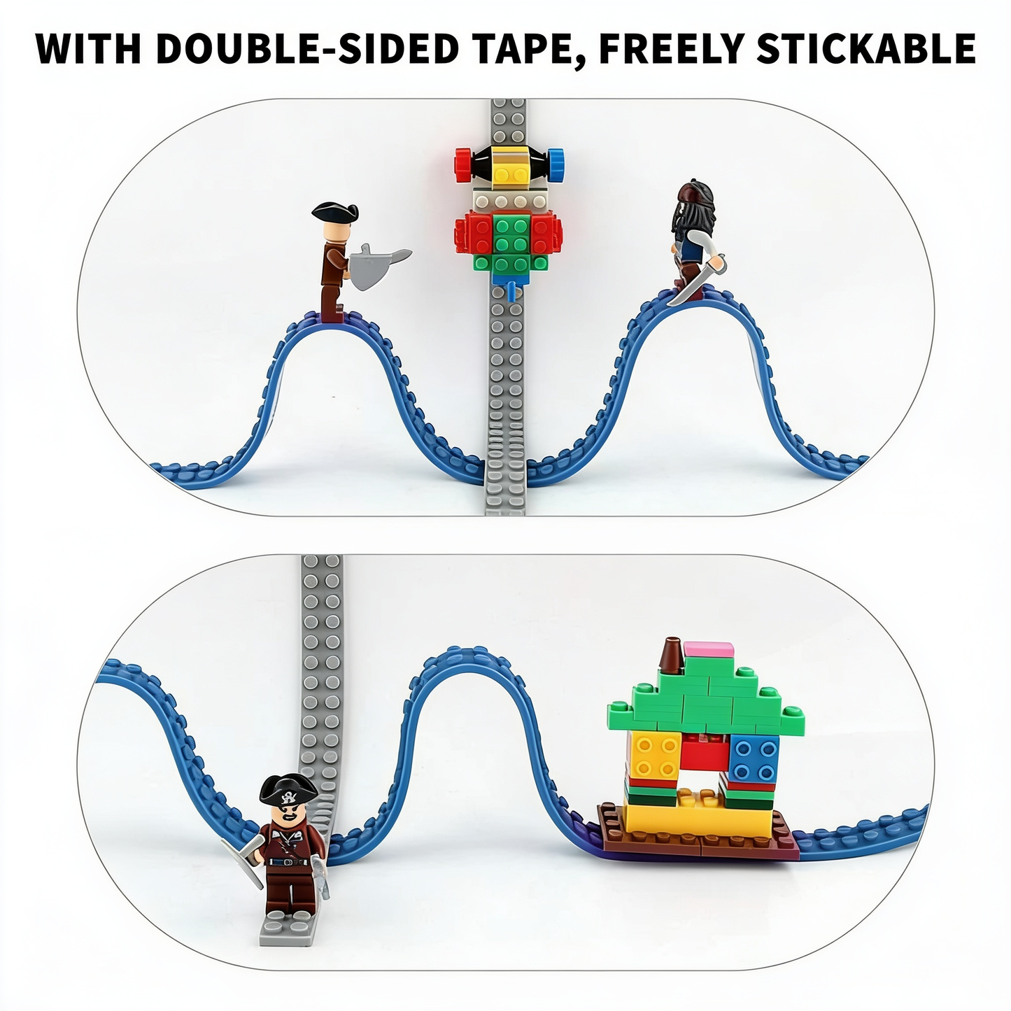 WITH DOUBLE-SIDED TAPE, FREELY STICKABLE